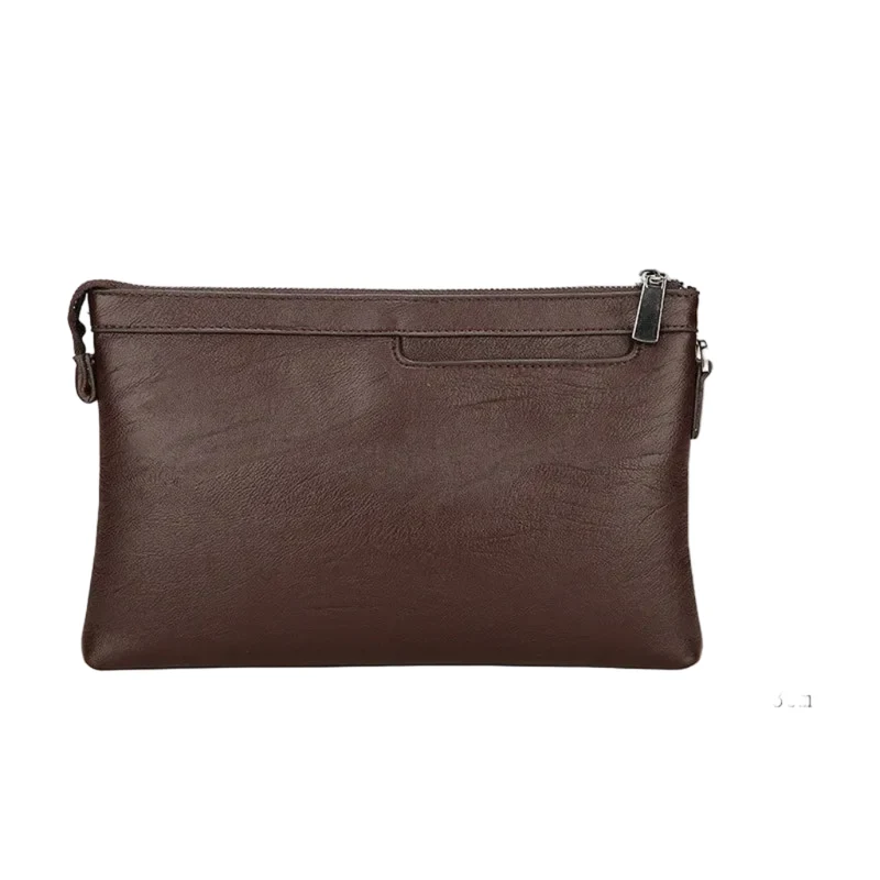 Pochette Homme Similicuir - Zippée, Multi compartiments & Dragonne
