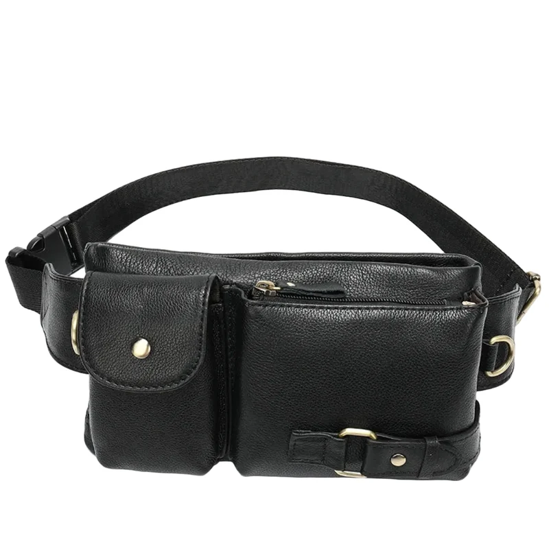 Sac Banane Homme Cuir Véritable — Multi Compartiments