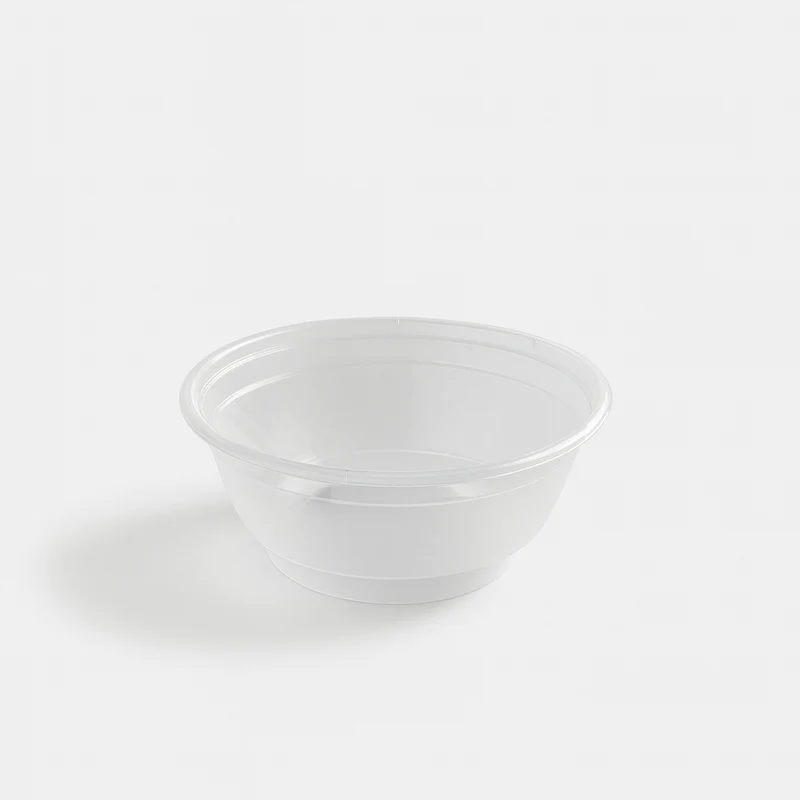 Bol rond en PP injecté transparent - 1120 ml - Ø 17,5 cm - H 7,9 cm - 50 unités